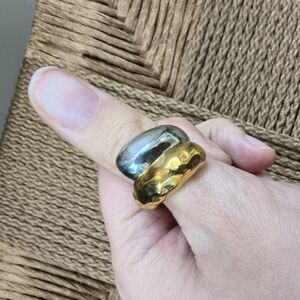 Gold And Silver Stainless Steel Ring